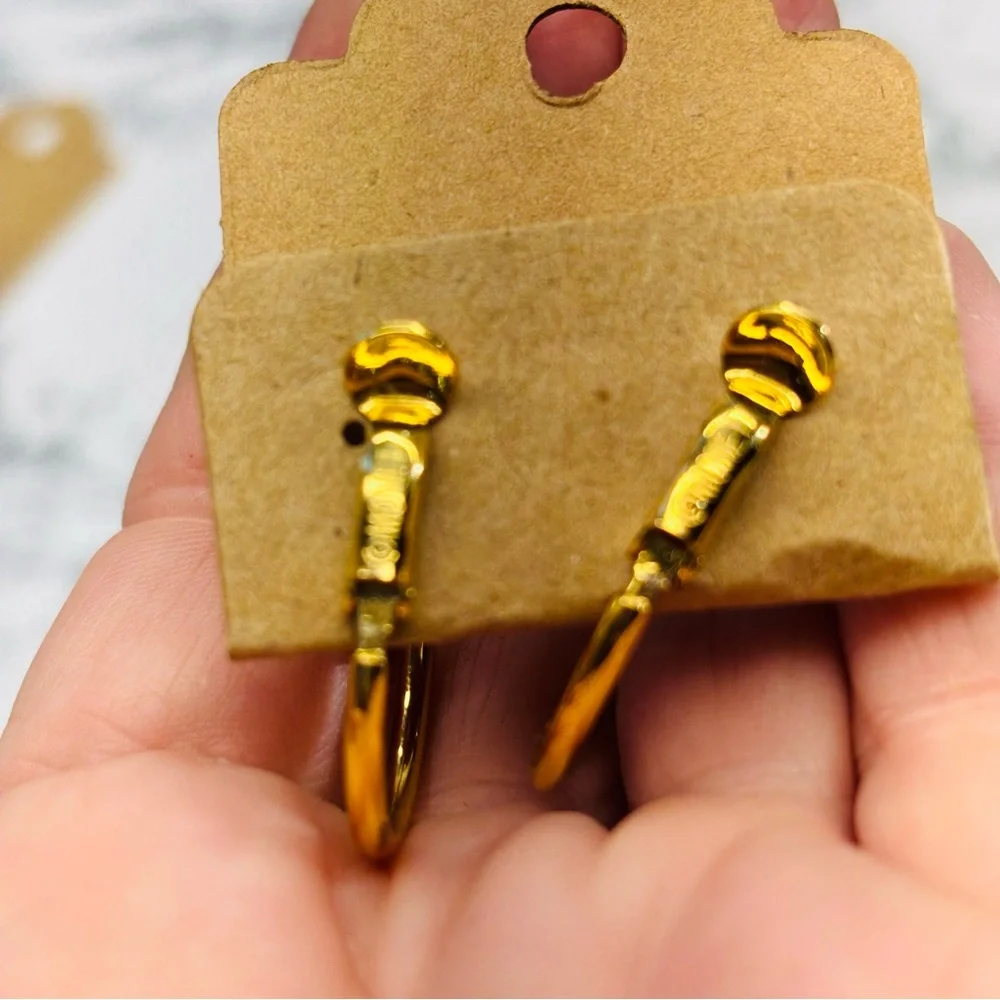 Monet Shiny Gold Hoop Earrings